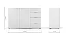 Kommode Colorado Beimöbel - BHT ca. 135x87x43 cm, Offwhite