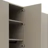 Drehtürenschrank Matera - BHT ca. 301x235x60 cm, Lack Matt, Muschelgrau, Griffe Coffee