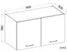Hängeschrank- B ca. 100 cm, Weiß, Matt