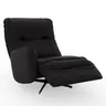 Loungesessel Lovere - Leder, Schwarz, Armlehne links