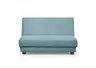  Schlafsofa EASY Optik A - 2-Sitzer ohne Armlehne, 140 cm inkl. Schlaffunktion, Cord, Türkis