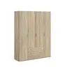 Drehtürenschrank- B ca. 154 cm, Eiche Dekor