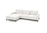 Ecksofa CALM MOVE 2.0 - Longchair links mit 2,5-Sitzer, Schlaffunktion, Feincord, Weiß