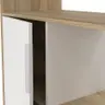 Schreibtisch - LB ca. 163x60 cm, Eiche Struktur Nachbildung, Weiß