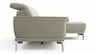 Ecksofa Amadena - 2-Sitzer mit Longchair rechts inkl. Relaxfunktion motorisch, Stoff, Limone