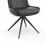 Stuhl Mis - Leder, Schwarz, Gestell, Schwarz