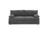Sofa JELKO - 2-Sitzer inkl. Schlaffunktion mit Bettkasten, Stoff, Dunkelgrau