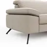 Sofa Rafaela 2.0 - 2,5-Sitzer inkl. 1x Relaxfunktion und Kopfteile verstellbar, Leder, Champagner