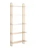 Wandregal Dagny - BHT ca. 60x146x18 cm, Metall, Beige