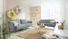 Sofa CARLLOTA - 2,5-Sitzer, Stoff, Graublau