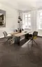 Armlehnstuhl Penthouse comfy - Drehbar, Kunstleder Dunkelbraun, Stoff, Pistazie