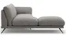 Ecksofa Valdemoro - Longchair mit 2,5-Sitzer rechts inkl. Rückenlehne verstellbar, Stoff, Grau