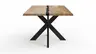 Esstisch Kima - LB ca. 220x100 cm, Wildeiche massiv mit Epoxid-Harz