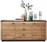 Sideboard - mit Beleuchtung, B ca. 186 cm, Eiche Nachbildung, Eiche dunkel Nachbildung