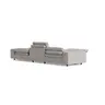Ecksofa Serava - 2,5-Sitzer mit Longchair rechts, inkl. Relaxfunktion, Stoff, Grau