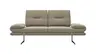 Sofa Lucero - 2,5-Sitzer inkl. Drehsitze und Armlehne/Rückenlehne und Sitztiefe verstellbar, Leder, Taupe 