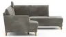 Sofa Stamford - inkl. Armlehne verstellbar und Kopfstütze, 3,5-Sitzer, Bogen links mit Ecksofa 2-sitzig und Abschlusshocker Rechts, Stoff, Anthrazit