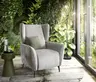 TV-Sessel - Relaxfunktion, Stoff, Silberfarben