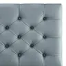 Boxspringbett SANDRIN E- Liegefläche ca. 180x200 cm, Stoff, Graublau, inkl. Stauraum