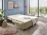  Faltsofa Easy - 2-Sitzer, ca. 140 cm inkl. Schlaffunktion/Topper/Armteil verstellbar, Stoff, Braun
