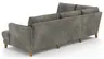 Sofa Stamford - Ecksofa 2-sitzig und Abschlusshocker links mit 3,5-Sitzer, Bogen rechts, Stoff, Anthrazit