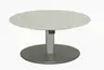 Couchtisch - höhenverstellbar, D. ca. 80cm, Siberfarben