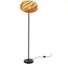 Stehleuchte- BH ca. 45x160 cm, Rattan, Stahl, Schwarz