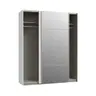 Schwebetürenschrank FREDDY 2- B ca. 170 cm, Weiß, Spiegel