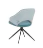 Stuhl MERIEM - drehbar, Stoff, Blau
