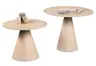 Couchtisch - 2er Set, Traventinoptik hell, Cremeweiß