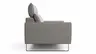 Sofa Avela - 2-Sitzer inkl. Kopfteil verstellbar, Leder, Steingrau