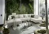 Wohnlandschaft - Longchair links, 2-Sitzer, Ecke rechts, Stoff, Petrol