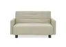 Faltsofa Easy - 2-Sitzer, ca. 140 cm inkl. Schlaffunktion/Topper/Armteil verstellbar, Stoff, Taupe