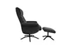 TV-Sessel MORTON mit Hocker - drehbar, Relaxfunktion, Stoff, Grau