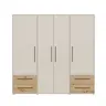  Drehtürenschrank FATHIE- B ca. 206 cm, Sand, Eiche Dekor