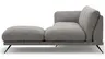 Ecksofa Valdemoro - 2,5-Sitzer mit Longchair rechts inkl. Rückenlehne verstellbar, Stoff, Grau