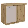 Eck-Schrank- B ca. 100 cm, Eiche Dekor, Kashmir, Matt
