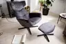 Hocker Helge - Stoff, Dunkelgrau