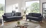 Sofa - 3-Sitzer mit geschwungener Sitzfläche, Stoff, Anthrazit