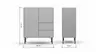Highboard Edge - Lack, Schwarz