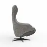 Relaxsessel Follina - Relaxfunktion (motorisch), Leder, Stoff, Grau