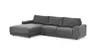 Ecksofa Balok - Longchair groß links mit 2,5-Sitzer, Stoff, Anthrazit