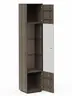 Vitrine Saratoga - rechts, Buche massiv, silbergrau geölt