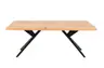 Esstisch - LB ca. 200x100 cm, Wildeiche massiv geölt, Schwarz