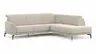Ecksofa Amadena - 2-Sitzer mit Ecke rechts inkl. Relaxfunktion motorisch, Sitzvorzug und Kopfteilverstellung, Stoff, Creme