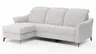Ecksofa Canterbury - Longchair links mit 2,5-Sitzer, inkl. Relaxfunktion (motorisch) und Kopfteilverstellung, Stoff, Offwhite