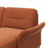 Wohnlandschaft Almyra - Ottomane links, 2,5-Sitzer, Longchair rechts, Stoff, Kupfer
