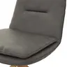 Polsterstuhl Macano - drehbar, Leder, Grau