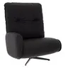 Loungesessel Lovere - Leder, Schwarz, Armlehne links