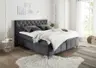Boxspringbett - Liegefläche ca. 180x200 cm, Stoff Anthrazit